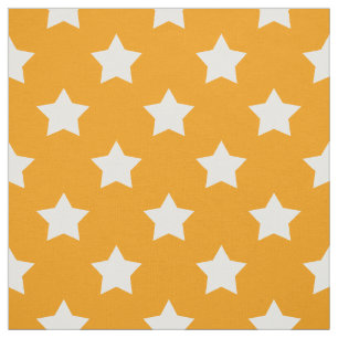 Orange Vita stjärnor Mönster dekorativ textil