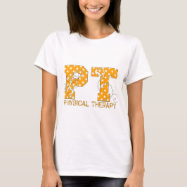 orange vitpolka dots för halv liter tee shirt