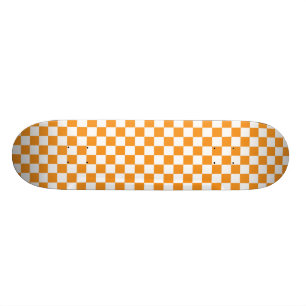 Orange- & vitschackbrädeSkateboard Skateboard Bräda 20 Cm