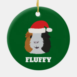 Orange, vitt och Svarta Guineas Gris Julgransprydnad Keramik