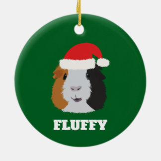 Orange, vitt och Svarta Guineas Gris Julgransprydnad Keramik