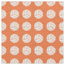 Orange Volleyball Wood Golv Patterned