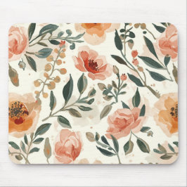 Orange Watercolor Flowers Botanical Painting Musmatta