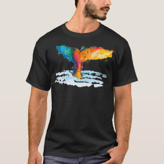 Orange Watercolor Illustration T Shirt
