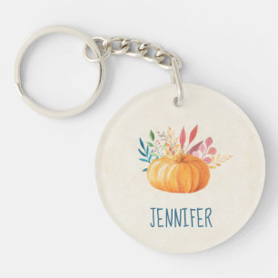 Orange Watercolor Pumpkin Fall Season