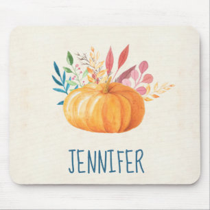 Orange Watercolor Pumpkin Fall Season Musmatta
