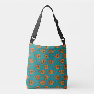 Orange Watering Can med solros Axelväska