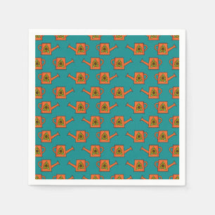 Orange Watering Can med solros Pappersservett