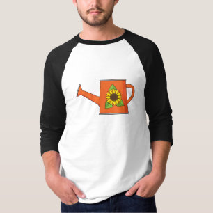 Orange Watering Can med solros T Shirt