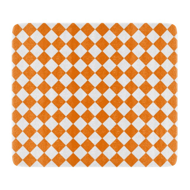Orange White Checker Diamond Mönster (Framsidan)