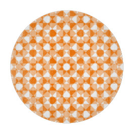 Orange White Checker Diamond Plaid Pattern