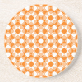 Orange White Checker Diamond Rutig Mönster Underlägg