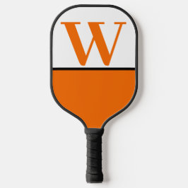 Orange & White College-monogram Pickleball Paddle