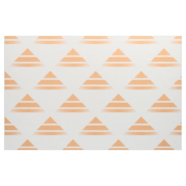 Orange White Geo Triangle Mönster Fabric Tyg (Fat Quarter)