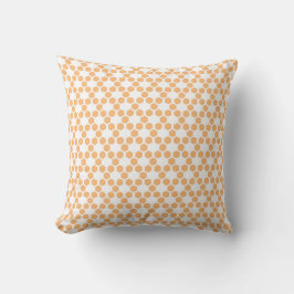 Orange White Geometric Hexagon Mönster Kudde