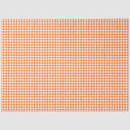 Orange & White Gingham Mönster Tissue Paper