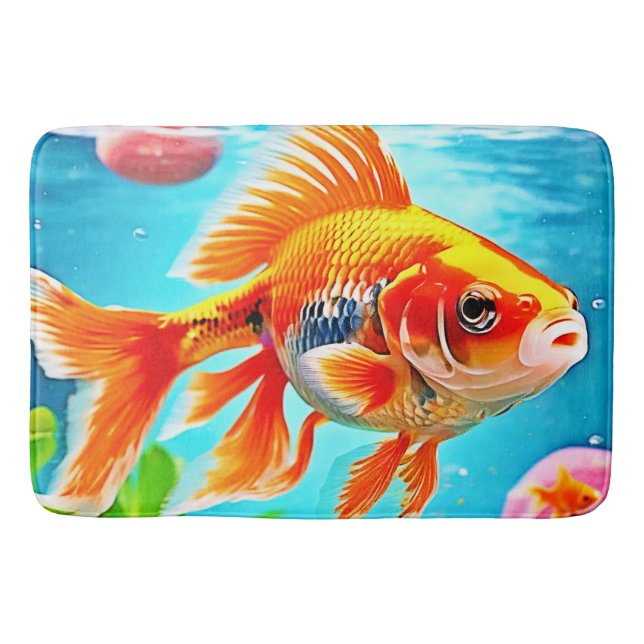 Orange White Goldfish Badrumsmatta (Framsidan)