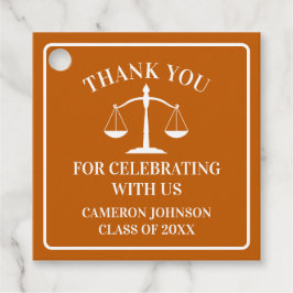 Orange White Law School Anpassningsbar Studentfest Gåvor Etiketter