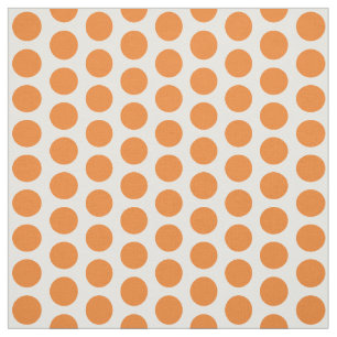 Orange White Mini Polka dots Fabric Tyg