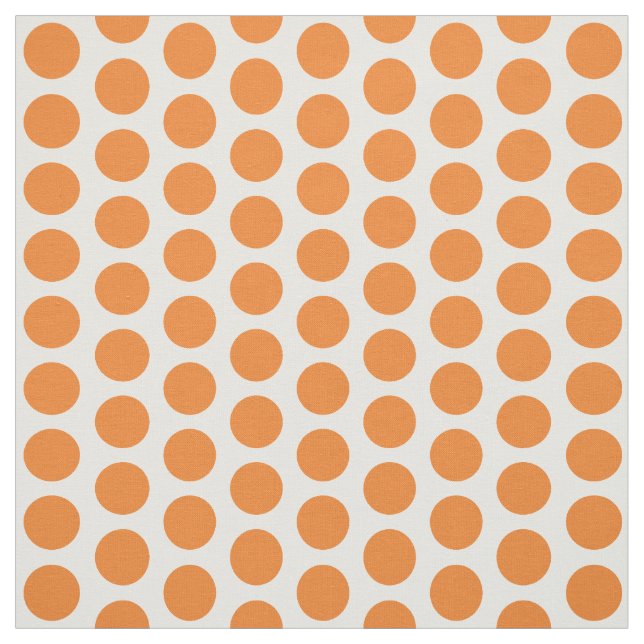 Orange White Mini Polka dots Fabric Tyg (Provkarta)