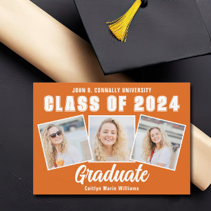 Orange White Photo Collage Class of 2025 Student Meddelande