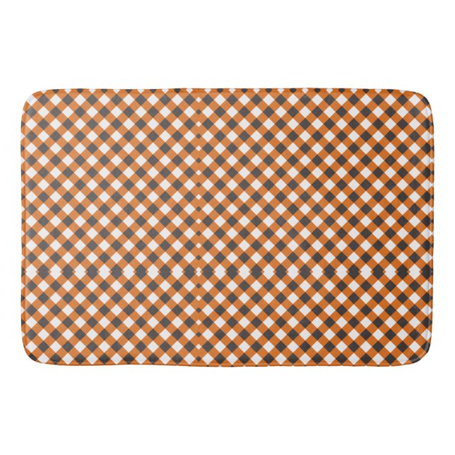 Orange White Play Gingham Badrumsmatta (Framsidan)