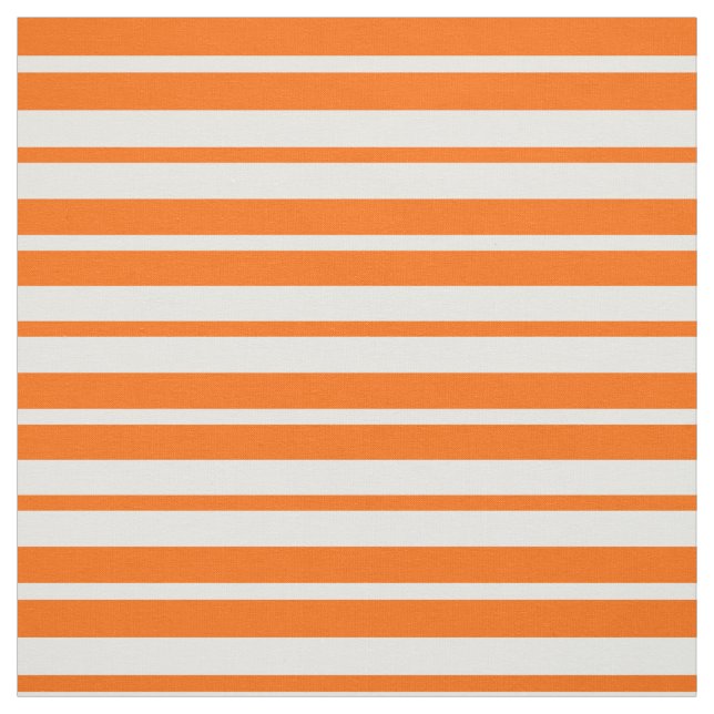 Orange White Rand Mönster Design Tyg (Provkarta)