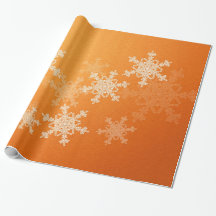 Orange White Snöflingor minimalistisk jul