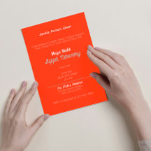 Orange White Solid Färg Plain, Aqiqah Baby Shower