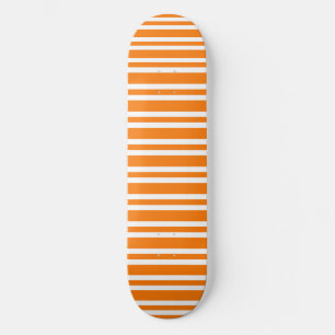 Orange White Streckmönster Mini Skateboard Bräda 18,5 Cm