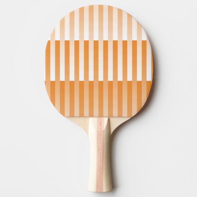 Orange White Stripe Mönster Pingisracket (Framsidan)