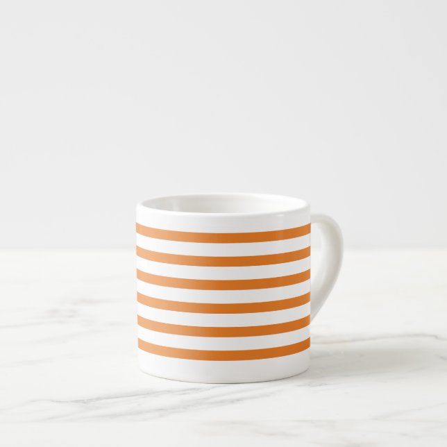 orange & white stripes – orange-weiß gestreift espressomugg (Framsida höger)
