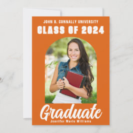 Orange White Student Photo Modern Bold Studenten Meddelande