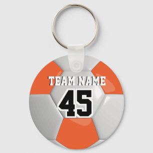 Orange & White Team - fotbolls-buss Nyckelring