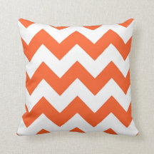 Orange & White Zigzag Rand Decorative