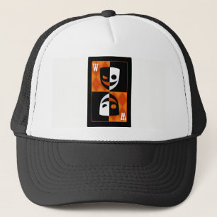 Orange Wildcard Poker Diamonds Trucker Hatt Truckerkeps