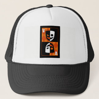 Orange Wildcard Poker Diamonds Trucker Hatt Truckerkeps