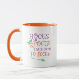 Orange Witch Hocus Pocus Halloween Coffee Quote Mugg