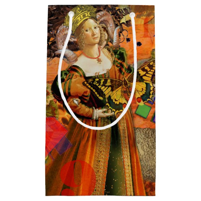 Orange Woman: Gothic Ram Antique Art Collage (Framsidan)