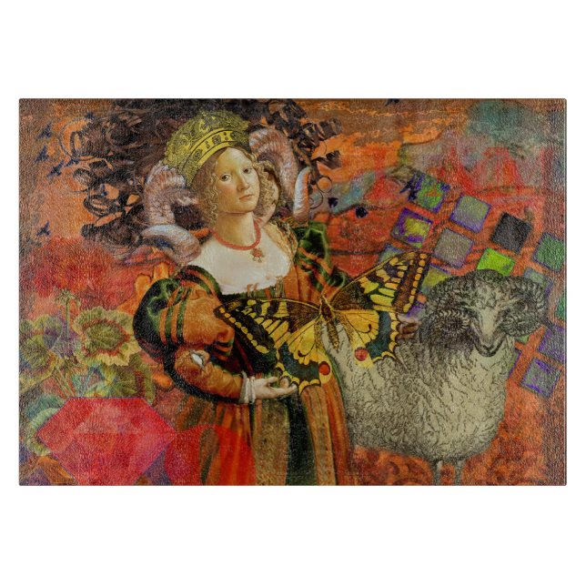 Orange Woman: Gothic Ram Antique Art Collage (Framsidan)