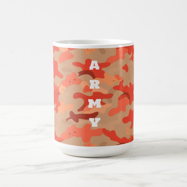 Orange Woodland Kamouflage Kaffemugg (Center)