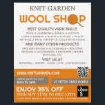 Orange Wool Shop Logotyp, Knitting Store, Garnarki Reklamblad<br><div class="desc">Orange Wool Shop Logotyp,  Knitting Store,  Yarn Store Advertising Flyer från Affärskortet Store.</div>