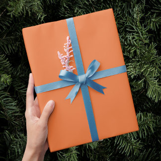 Orange wrapping paper, birthday gift wrapping presentpapper