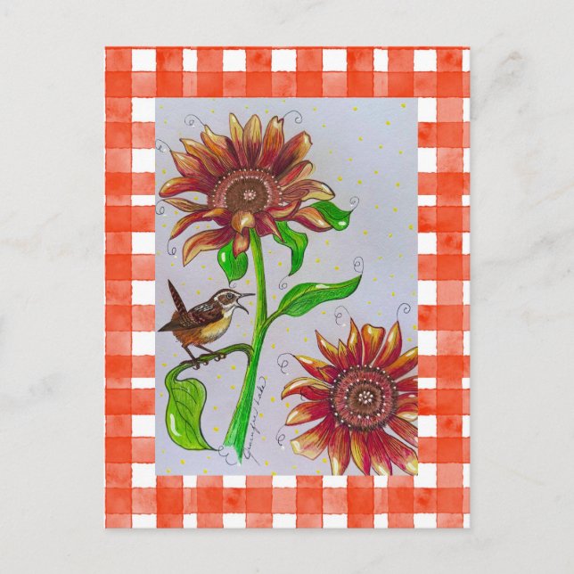 Orange Wren-vykort Vykort (Framsida)