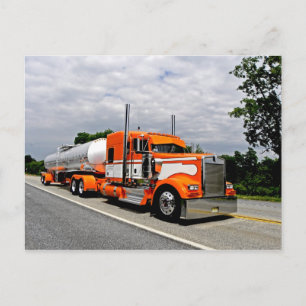 Orange Ya Jeverse Kenworth-vykort Vykort