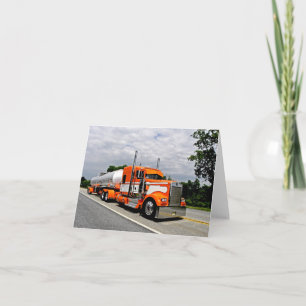 Orange Ya svartsjuka Kenworth noterar kortet Kort