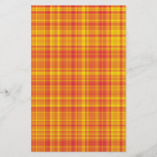 Orange Yellow Plaid Checker Pattern  Brevpapper