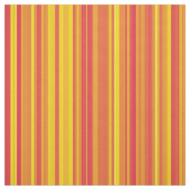 Orange Yellow Red Stripes Tyg (Provkarta)