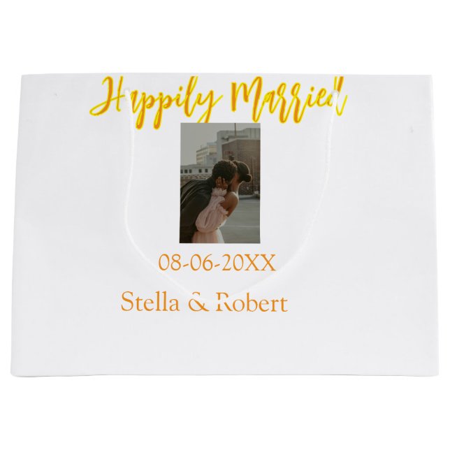 Orange yellow retro photo happily married couple (Framsidan)