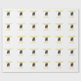 Orange yellow retro photo happily married couple presentpapper